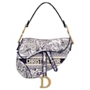 Bolsa Dior Saddle média Toile de Jouy