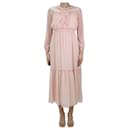 Pink ruffled midi dress - size FR 36 - Claudie Pierlot