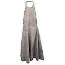 Giambattista Valli Neckholder-Feder 2009 Kleid aus elfenbeinfarbener Seide