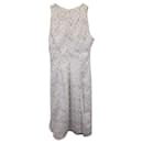 Nina Ricci Sleeveless Floral Dress in White Cotton Lace