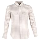 Camisa Tom Ford Slim-Fit Gingham Western em algodão bege