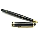 MONTBLANC ROLLERBALL MEISTERSTUCK CLASSIC GOLD MB PEN132457 BLACK RESIN - Montblanc