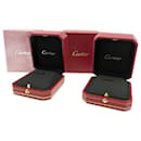 NEW CARTIER LOT OF 2 RED LEATHER RING CASE NEW LEATHER RING CASE - Cartier