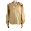 Brown balloon sleeved shirt - size S - Vince