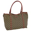 GUCCI GG Canvas Tote Bag PVC Leather Beige Pink Auth 49060 - Gucci