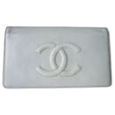 CHANEL Long sky blue caviar leather wallet Good condition - Chanel