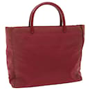 PRADA Hand Bag Nylon Red Auth 49772 - Prada