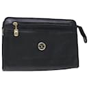 VALENTINO Clutch Bag Leather Black Auth bs7149 - Valentino
