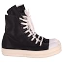 Rick Owens Drkshdw SS14 Ramones High Top Sneakers in Black Cotton Canvas