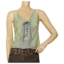 Roberto Cavalli Blue Hues Snake Pattern Tank Top Blouse sans manches taille S