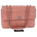 CHANEL Choco Bar Chain Shoulder Bag Suede Pink CC Auth bs7084 - Chanel