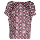 Marni Printed Scoop-Neck Blouse in Multicolor Silk