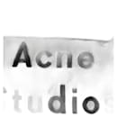 Acne Studios Robe Jessia à col V en lin noir