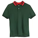 Gucci-Poloshirt aus grünem Baumwoll-Piqué