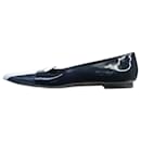 Blue patent leather flats with pointed toe - size EU 41.5 - Manolo Blahnik