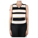 Black sleeveless striped top - size UK 10 - Missoni