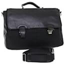 BURBERRY Shoulder Bag Canvas Leather 2way Black Auth bs6876 - Burberry