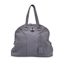 Grey Leather Large Muse Tote Shoulder Bag - Yves Saint Laurent