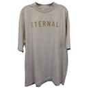Camiseta de manga curta com gola redonda Fear of God Eternal em algodão creme
