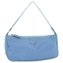 PRADA Pochette Accessoire Nylon Bleu Clair Auth 49774 - Prada