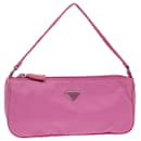 PRADA Accessoire Pochette Nylon Rose Auth 49322 - Prada