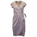 Diane Von Furstenberg Wrap Dress in Pink Linen
