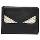 Monster Eyes Leather Clutch Bag 8M0370 - Fendi
