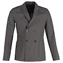Mr. P Unstructured Double-Breasted Blazer in Brown Linen and Cotton Blend - Autre Marque