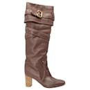 Chloe Paddington Knee Boots in Brown Leather - Chloé