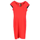 Roland Mouret Paneled Midi Dress in Red Polyester