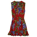 Dolce & Gabbana Mini-robe sans manches en viscose multicolore