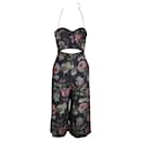 Zimmermann Floral Knotted Jumpsuit in Multicolor Linen