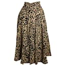 Zimmermann Veneto Leopard-Print Midi Skirt in Multicolor Linen