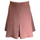 Plan C Brown Box Pleat Crepe Mini Skirt - Autre Marque