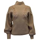 Ulla Johnson Emerson Balloon-Sleeve Sweater in Beige Wool