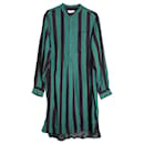 Wales Bonner Striped Dress in Green Viscose - Autre Marque