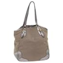 PRADA Borsa Tote Tela Pelle Beige Auth 49595 - Prada