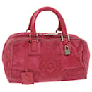 LOEWE Hand Bag Suede Red Auth ep1175 - Loewe