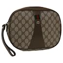 GUCCI GG Canvas Web Sherry Line Clutch Bag Beige Red Green 89 01 034 auth 49787 - Gucci