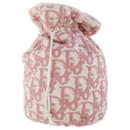 Christian Dior Trotter Canvas Shoulder Bag Pile Pink Auth bs6850
