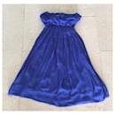 vestido azul palabra de honor de gasa Talla Uno o S-M  (36 EN 40) - Autre Marque
