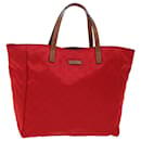GUCCI GG Canvas Hand Bag Red 282439 auth 49409 - Gucci