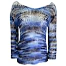 The Elder Statesman Blue Multi Cashmere Knit Holy Bell Sweater - Autre Marque