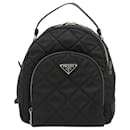 Black Tessuto nylon Impuntu backpack - Prada