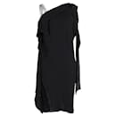 Roland Mouret Asymmetric Dress in Black Silk