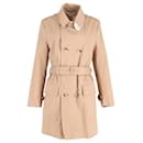 Marc Jacobs Double-Breasted Trench Coat in Beige Cotton