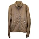 Valentino Zip-Up Jacket in Brown Leather - Valentino Garavani