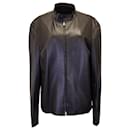 Neil Barrett High Neck Jacket in Brown Leather