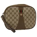 GUCCI GG Canvas Web Sherry Line Clutch Bag PVC Leather Beige Red Auth ep1269 - Gucci