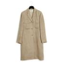 Cappotto dritto in lana di lino beige FR38 - Autre Marque